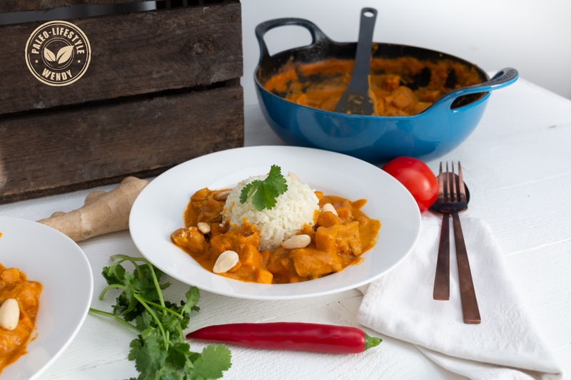 Kip Curry met zoete aardappel