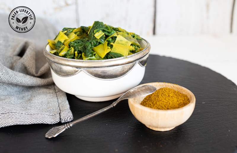 Snelle spinazie curry