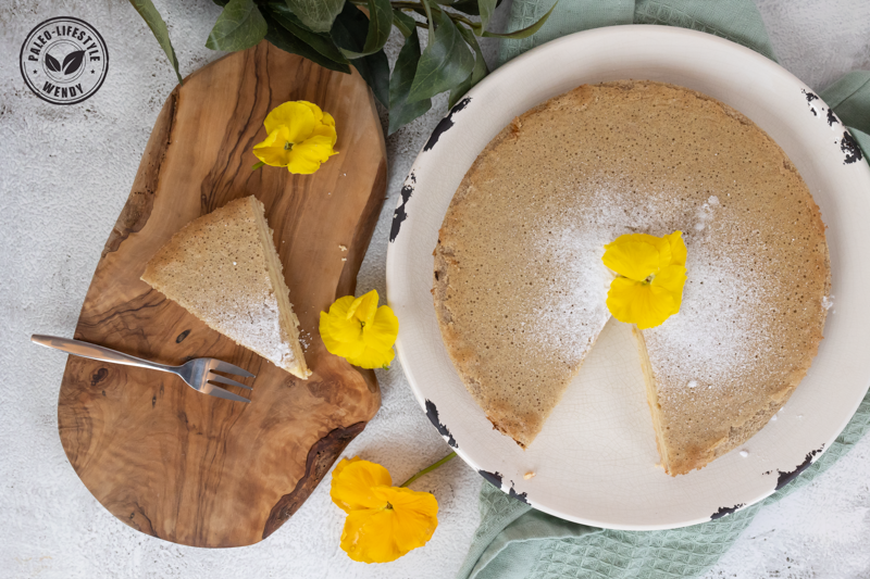 paleo citroen custard cake